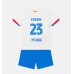 Maillot de foot Barcelona Jules Kounde #23 Extérieur vêtements enfant 2023-24 Manches Courtes (+ pantalon court)